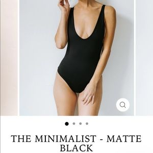 Brand new - londre minimalist swimsuit in matte black size small
